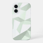 Mint Green Polygon Geometric iPhone 16 Hülle (Rückseite)