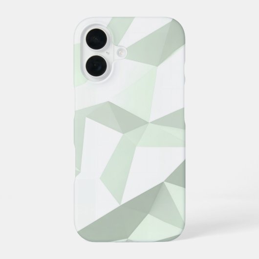 Mint Green Polygon Geometric iPhone 16 Hülle (Rückseite)