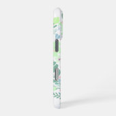 Mint Green Poodle Custom Name with Floral Wreath iPhone Hülle (Rechte Seite)