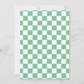 Mint Green Retro 50er Diner Baby Dusche Einladung (Rückseite)