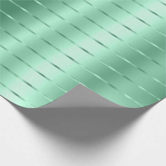 Mint Green Ribbon Bow Brautparty Geschenkpapier (Ecke)