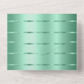 Mint Green Ribbon Wedding All In One Einladung (Rückseite)
