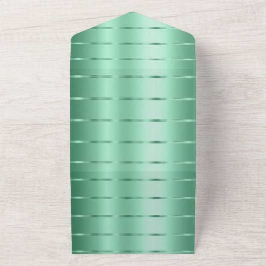 Mint Green Ribbon Wedding All In One Einladung (Außenbereich)