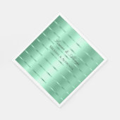 Mint Green Ribbon Wedding Brautparty Serviette (Ecke)