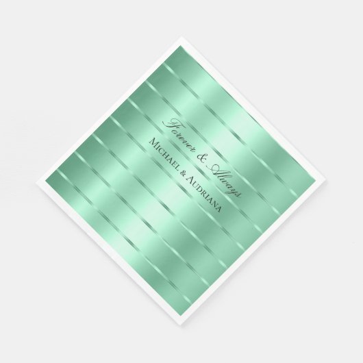 Mint Green Ribbon Wedding Brautparty Serviette (Ecke)
