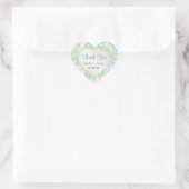 Mint Green Rose Elegance - Danke Herz-Aufkleber (Tasche)