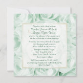 Mint Green Rose Floral Wedding Einladung (Rückseite)
