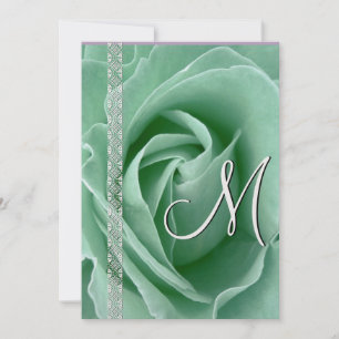 MINT GREEN Rose & Hochzeit Einladungen