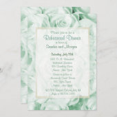 Mint Green Rose Hochzeit Probe Dinner Einladung (Vorne/Hinten)