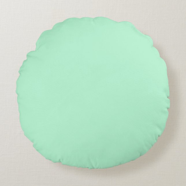 Mint Green Rundes Kissen (Vorderseite)