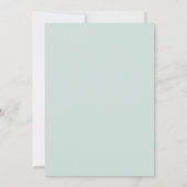 Mint Green Rustic Floral Watercolor Hochzeit Einladung (Rückseite)