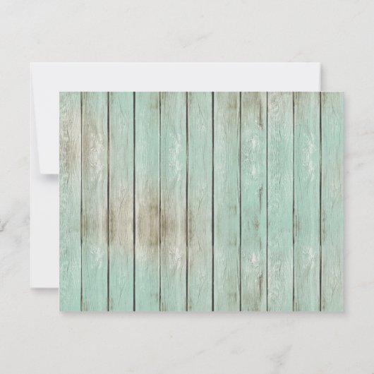 Mint Green Rustic Gipskraut UAWG RSVP Karte (Rückseite)