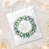 Mint Green & Sage Green Eucalyptus Wedding Geschenktütchen (Ausgeschnitten)