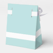 Mint Green Sage White Gold Heart Wedding Geschenkschachtel (Rückseite)