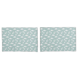Mint Green Sailboat Muster Pair Pair Pillowcases Kissenbezug