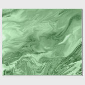 Mint Green Salvia Greenery Marble Molten Metal Geschenkpapier (Flach)