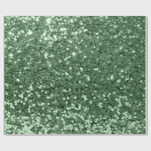 Mint Green Sequin Glitzer Shiny Effect Geschenkpapier (Flach)