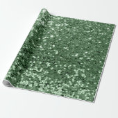 Mint Green Sequin Glitzer Shiny Effect Geschenkpapier (Ungerollt)