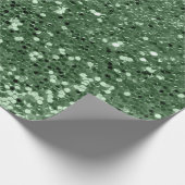 Mint Green Sequin Glitzer Shiny Effect Geschenkpapier (Ecke)