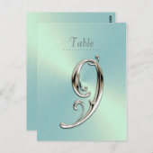 Mint Green Sheen Tischnummer (Vorne/Hinten)