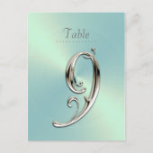 Mint Green Sheen Tischnummer (Vorderseite)