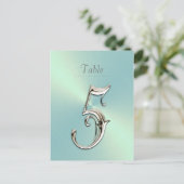Mint Green Sheen Tischnummer (Stehend Vorderseite)