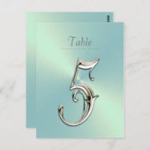 Mint Green Sheen Tischnummer (Vorne/Hinten)