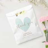 Mint Green Simple Heart Baby Dusche Danke Geschenktütchen (Versiegelt)