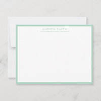 Mint Green Simple Line Modernes Classic Minimalist