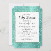 Mint Green Sparkle Einladung (Vorderseite)