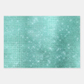 Mint Green Sparkle Geschenkpapier Set (Vorderseite 3)