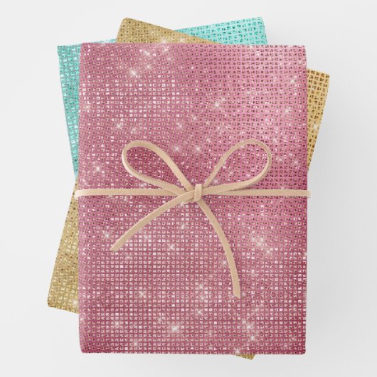Mint Green Sparkle Geschenkpapier Set (Beispiel)