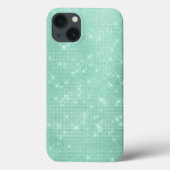 Mint Green Sparkle Glitzer Girly Glam Case-Mate iPhone Hülle (Rückseite)