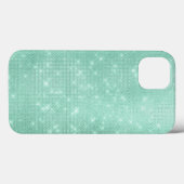 Mint Green Sparkle Glitzer Girly Glam Case-Mate iPhone Hülle (Rückseite (Horizontal))