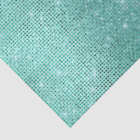 Mint Green Sparkle Seidenpapier (Detail)
