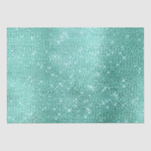 Mint Green Sparkle Seidenpapier (Vorderseite)