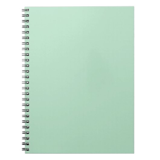Mint Green Spiral Notebook - elegant und Minimalis Notizblock (Vorderseite)