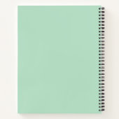 Mint Green Spiral Notebook für stilvolle Notizen Notizblock (Rückseite)