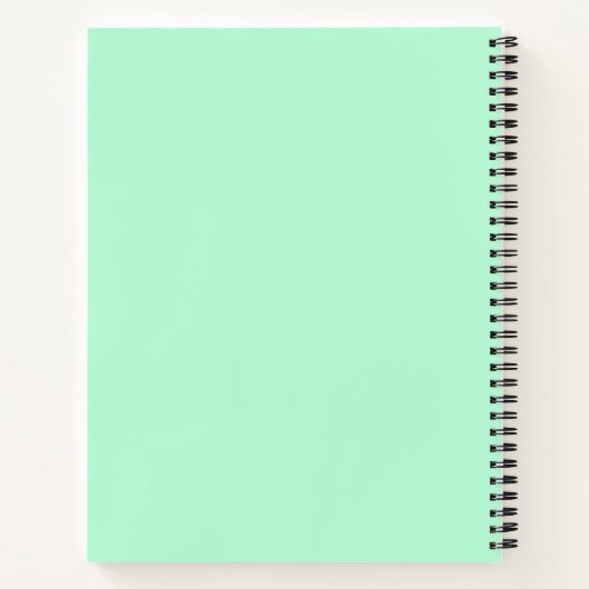 Mint Green Spiral Notebook Notizblock (Rückseite)