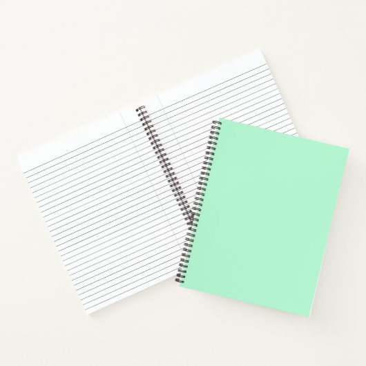 Mint Green Spiral Notebook Notizblock (Innenseite)