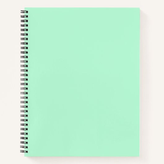 Mint Green Spiral Notebook Notizblock (Vorderseite)