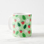 Mint Green Strawberry Kaffeetasse (Vorderseite Links)
