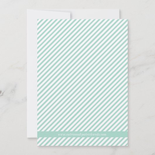 Mint Green Strip Ankündigung Datum freihalten (Rückseite)