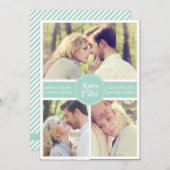 Mint Green Strip Ankündigung Datum freihalten (Vorne/Hinten)