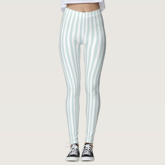 Mint Green Stripe Leggings (Vorderseite)