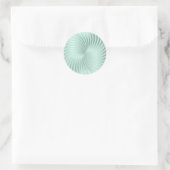 Mint Green Stripe Spiral Umschlag Aufkleber (Tasche)