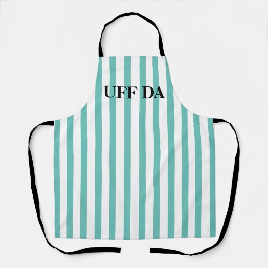 Mint Green Striping Uff Da All-over Print-Schürze Schürze (Vorderseite)
