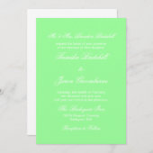 Mint Green stylish ergänzend Color Wedding Einladung (Vorne/Hinten)