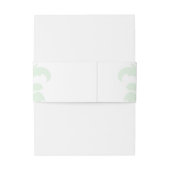 Mint Green subtile Damask Wedelbänder Einladungsbanderole (Rückseitenbeispiel)