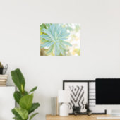 Mint Green Succulent Cactus Blume Nature Fine Art Poster (Heimbüro)